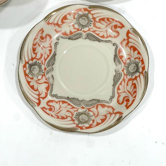 Schwarzenhammer bavaria 3 pc german trio teacup saucer dessert plate orange mcm - Picture 8 of 12